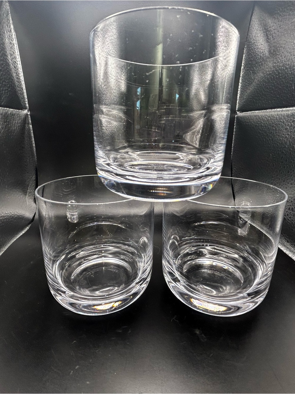 Crate And Barrel Crescent 10-Oz. Double Old-Fashioned Glasses Set Of 3